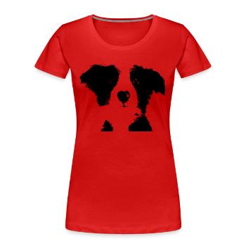 dog - Frauen Premium Bio T-Shirt - Rot - Vorne - Mia (176cm)