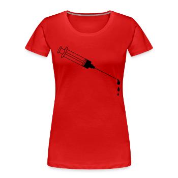 Blood Syringe - Frauen Premium Bio T-Shirt - Rot - Vorne - Mia (176cm)