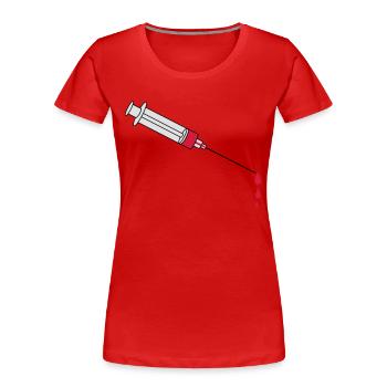 Blood Syringe - Frauen Premium Bio T-Shirt - Rot - Vorne - Mia (176cm)
