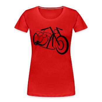 Custom Chopper Bike - Frauen Premium Bio T-Shirt - Rot - Vorne - Mia (176cm)