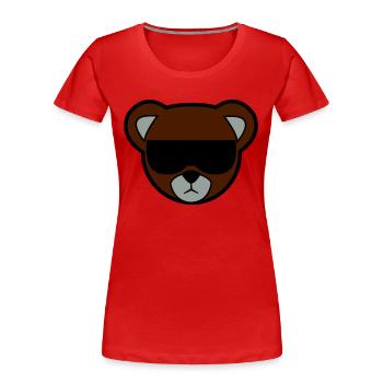 baer - T-shirt bio Premium Femme - rouge - Devant - Mia (176cm)