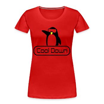 cool down - Women's Premium Organic T-Shirt - red - Front - Mia (176cm)