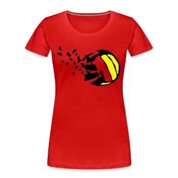 Explosion Volleyball Destructurer destructi - Frauen Premium Bio T-Shirt - Rot - Vorne - Mia (176cm)