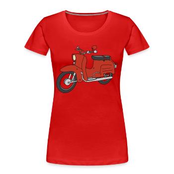 Swallow (Ibizarot) - Women's Premium Organic T-Shirt - red - Front - Mia (176cm)