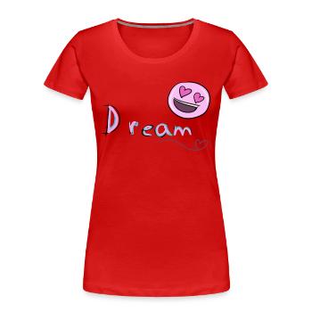 Dreamer's dream - Women's Premium Organic T-Shirt - red - Front - Mia (176cm)