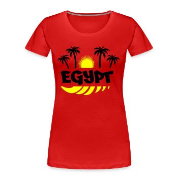 Égypte - T-shirt bio Premium Femme - rouge - Devant - Mia (176cm)