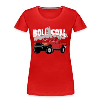 Walzkohle-Diesel-Lkw-Design für Diesel-Fahrer - Frauen Premium Bio T-Shirt - Rot - Vorne - Mia (176cm)