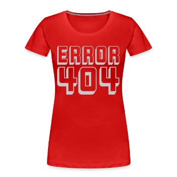 Computer Verbindung Error 404 - Frauen Premium Bio T-Shirt - Rot - Vorne - Mia (176cm)