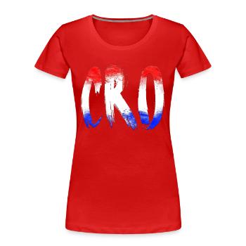 Kroatien Kroatisch Hrvatska Kroaten Kroaten Kroaten - Frauen Premium Bio T-Shirt - Rot - Vorne - Mia (176cm)