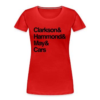 Grand Tour Menschen und Autos - Frauen Premium Bio T-Shirt - Rot - Vorne - Mia (176cm)