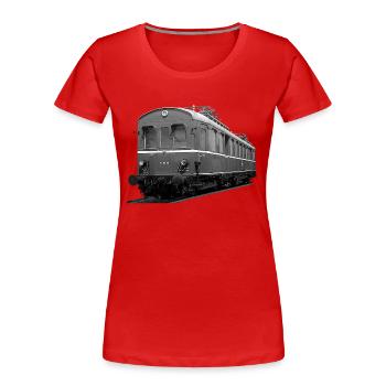 Electric railcar ET 85 Deutsche Reichsbahn - Women's Premium Organic T-Shirt - red - Front - Mia (176cm)