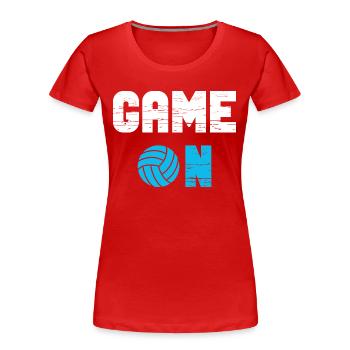 Volleyball Volleyballspieler Vintage Volleyball - Frauen Premium Bio T-Shirt - Rot - Vorne - Mia (176cm)