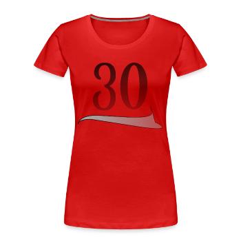 30th Birthday Thirtieth 30th Anniversary - Women's Premium Organic T-Shirt - red - Front - Mia (176cm)