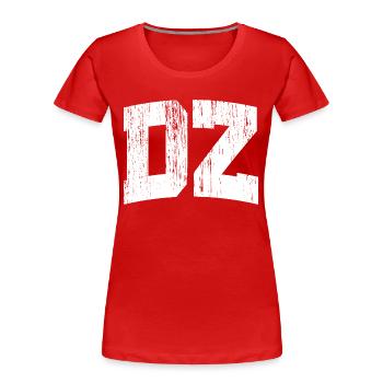 DZ vintage style - Women's Premium Organic T-Shirt - red - Front - Mia (176cm)