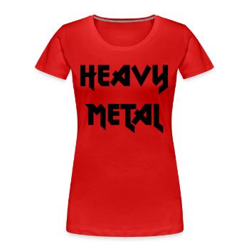 Heavy Metal - T-shirt bio Premium Femme - rouge - Devant - Mia (176cm)