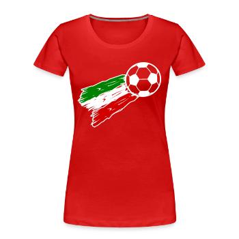 Die Fans aus Italien - Frauen Premium Bio T-Shirt - Rot - Vorne - Mia (176cm)