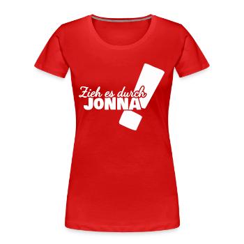 Cadeau pour Jonna - T-shirt bio Premium Femme - rouge - Devant - Mia (176cm)