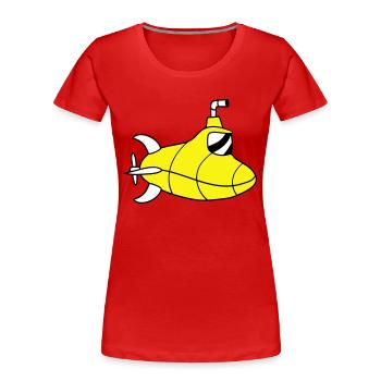 U-Boot Unterseeboot Tauchgang Tauchboot Kapitän - Frauen Premium Bio T-Shirt - Rot - Vorne - Mia (176cm)