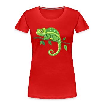 Kameleon - Women's Premium Organic T-Shirt - red - Front - Mia (176cm)