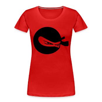 Ninja - Women's Premium Organic T-Shirt - red - Front - Mia (176cm)