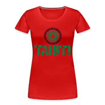 Tahiti tiare - Women's Premium Organic T-Shirt - red - Front - Mia (176cm)