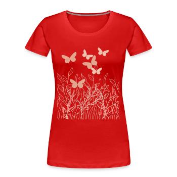Summer meadow - Women's Premium Organic T-Shirt - red - Front - Mia (176cm)