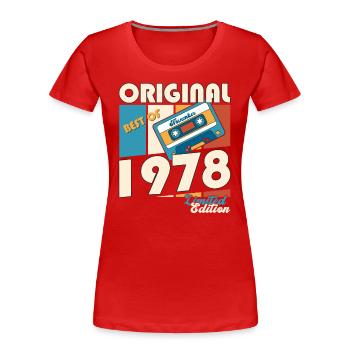 45. Geburtstag Kassette November Jahrgang 1978 - Frauen Premium Bio T-Shirt - Rot - Vorne - Mia (176cm)