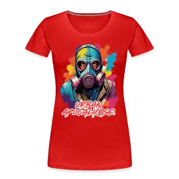 Urban Apocalypse - Frauen Premium Bio T-Shirt - Rot - Vorne - Mia (176cm)