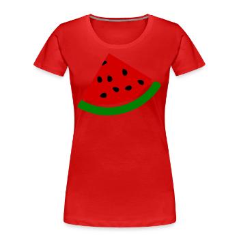 Watermelon - Women's Premium Organic T-Shirt - red - Front - Mia (176cm)
