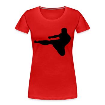 Martial Arts # 7 - Frauen Premium Bio T-Shirt - Rot - Vorne - Mia (176cm)