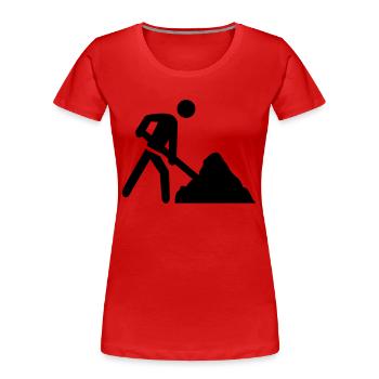 baustelle icon - Frauen Premium Bio T-Shirt - Rot - Vorne - Mia (176cm)