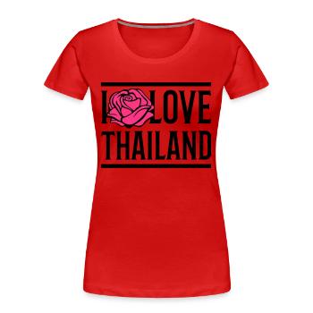 i love thailand - Frauen Premium Bio T-Shirt - Rot - Vorne - Mia (176cm)