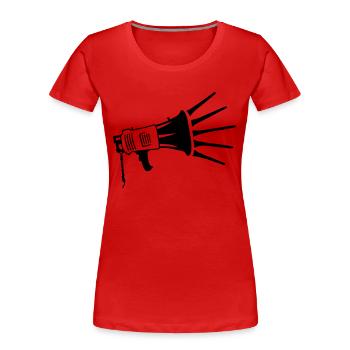 Lautsprecher Propaganda Megafon Symbol - Frauen Premium Bio T-Shirt - Rot - Vorne - Mia (176cm)