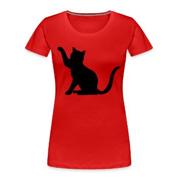 Cats - Frauen Premium Bio T-Shirt - Rot - Vorne - Mia (176cm)
