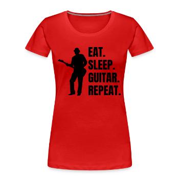 Guitariste Musicien Guitariste Groupe de musique Guitare - T-shirt bio Premium Femme - rouge - Devant - Mia (176cm)