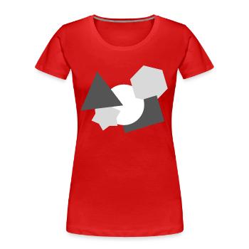 Forme - T-shirt bio Premium Femme - rouge - Devant - Mia (176cm)