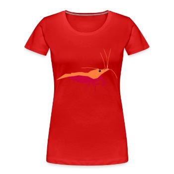 GARNELEN4YOU Shrimp Baby - Frauen Premium Bio T-Shirt - Rot - Vorne - Mia (176cm)