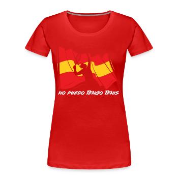 Hombre Tenista Tenis Divertido - T-shirt bio Premium Femme - rouge - Devant - Mia (176cm)