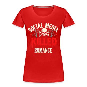 Relationship Drama - Social Media - Frauen Premium Bio T-Shirt - Rot - Vorne - Mia (176cm)