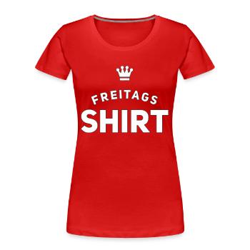 Friday shirt - Women's Premium Organic T-Shirt - red - Front - Mia (176cm)