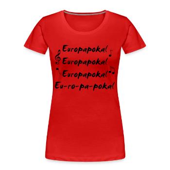 European Cup monochrome - Women's Premium Organic T-Shirt - red - Front - Mia (176cm)