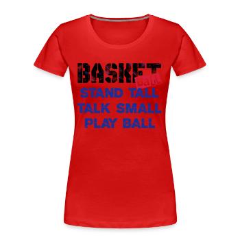 Basketball 05 - Frauen Premium Bio T-Shirt - Rot - Vorne - Mia (176cm)