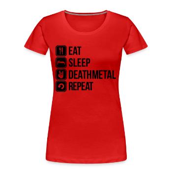 death metal - Frauen Premium Bio T-Shirt - Rot - Vorne - Mia (176cm)