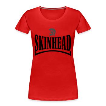 Skinhead - Frauen Premium Bio T-Shirt - Rot - Vorne - Mia (176cm)