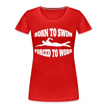 Nageur Club de natation Natation Mme Schwimmer - T-shirt bio Premium Femme - rouge - Devant - Mia (176cm)