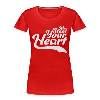 mr steal your heart - Frauen Premium Bio T-Shirt - Rot - Vorne - Mia (176cm)
