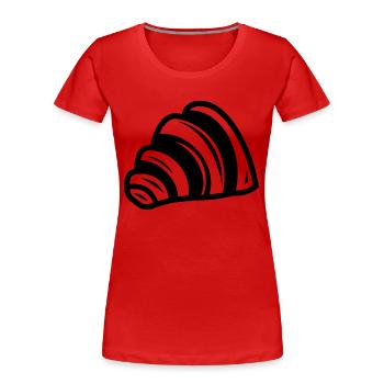 Halbmond - Frauen Premium Bio T-Shirt - Rot - Vorne - Mia (176cm)