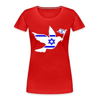 Israel - T-shirt bio Premium Femme - rouge - Devant - Mia (176cm)