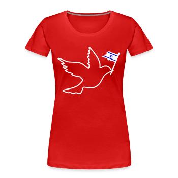 Israel - T-shirt bio Premium Femme - rouge - Devant - Mia (176cm)