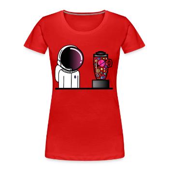 The urge to mix the universe - Women's Premium Organic T-Shirt - red - Front - Mia (176cm)